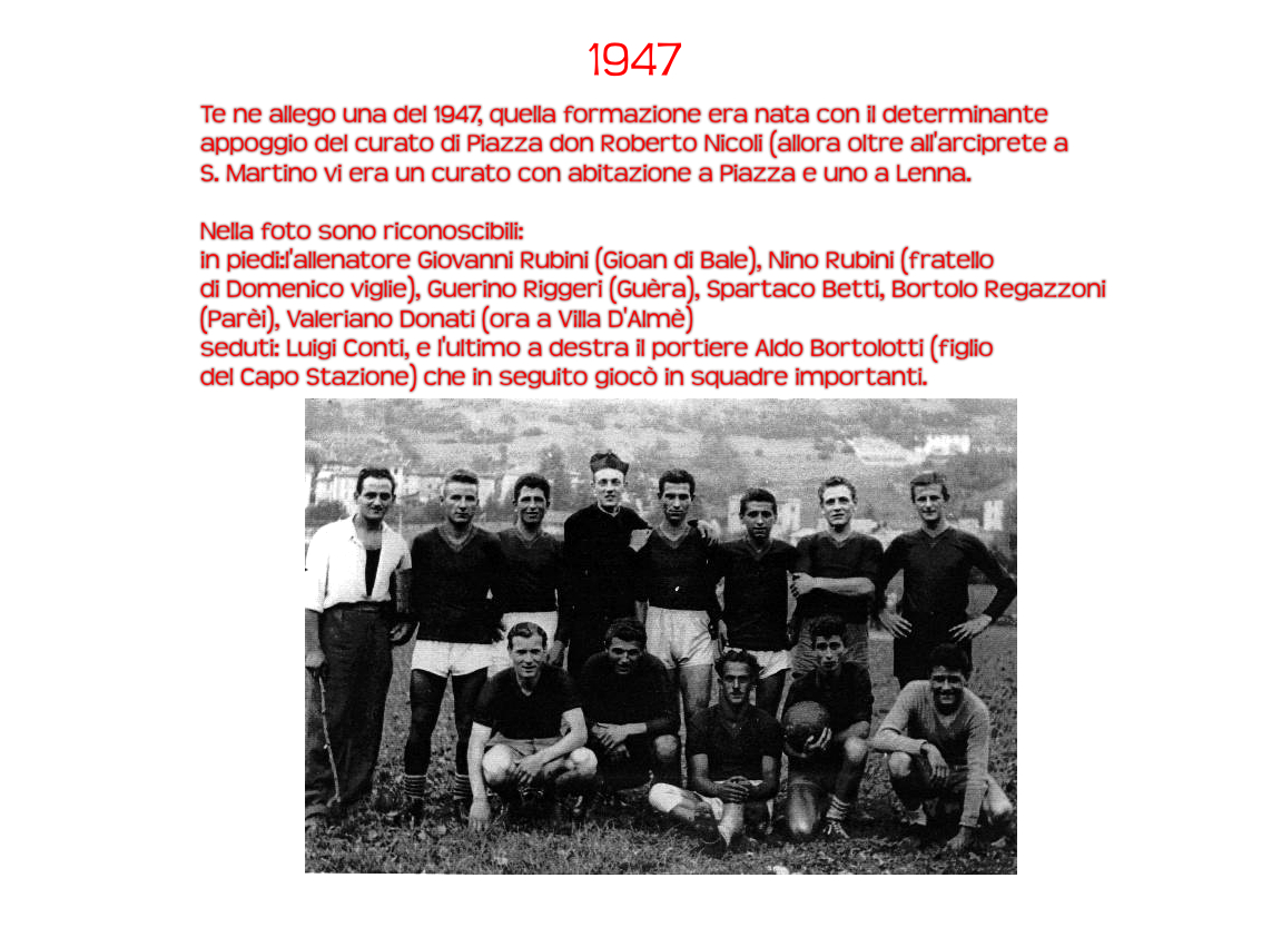 Presidenza della Polisportiva F.lli Calvi
